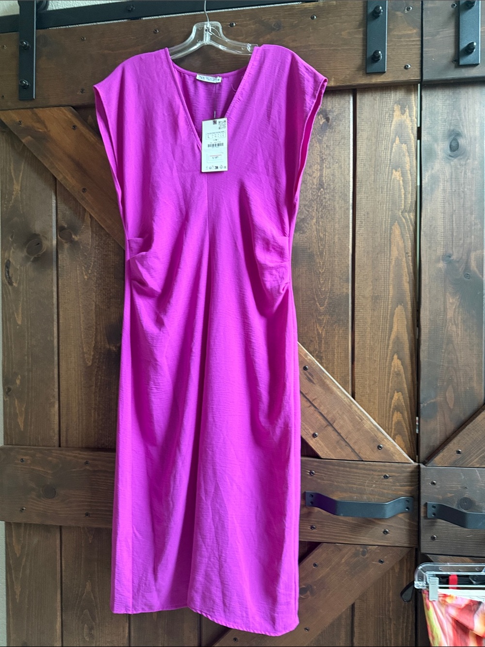 Zara Fuchsia Midi Dress